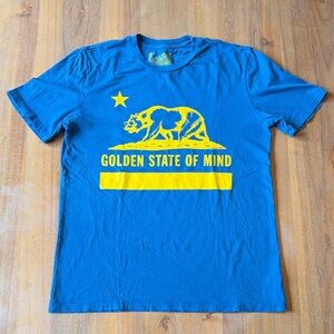 Golden State of Mind Blue Cotton T-Shirt